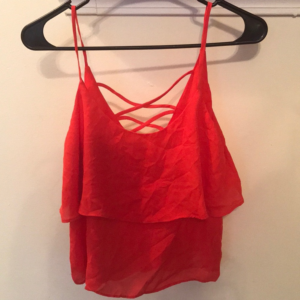 Charlotte Russe ruffle crop top